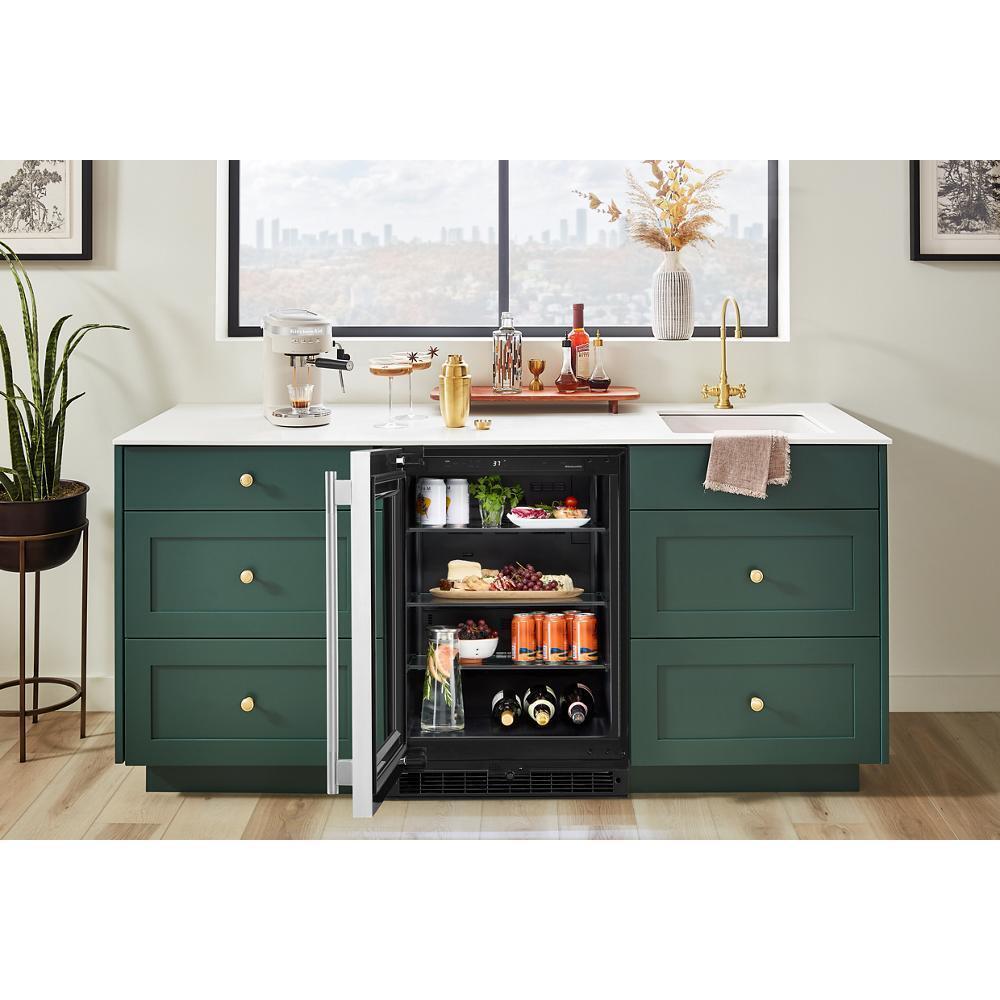 Kitchenaid KURL324SSB 24" Undercounter Refrigerator with Glass Door
