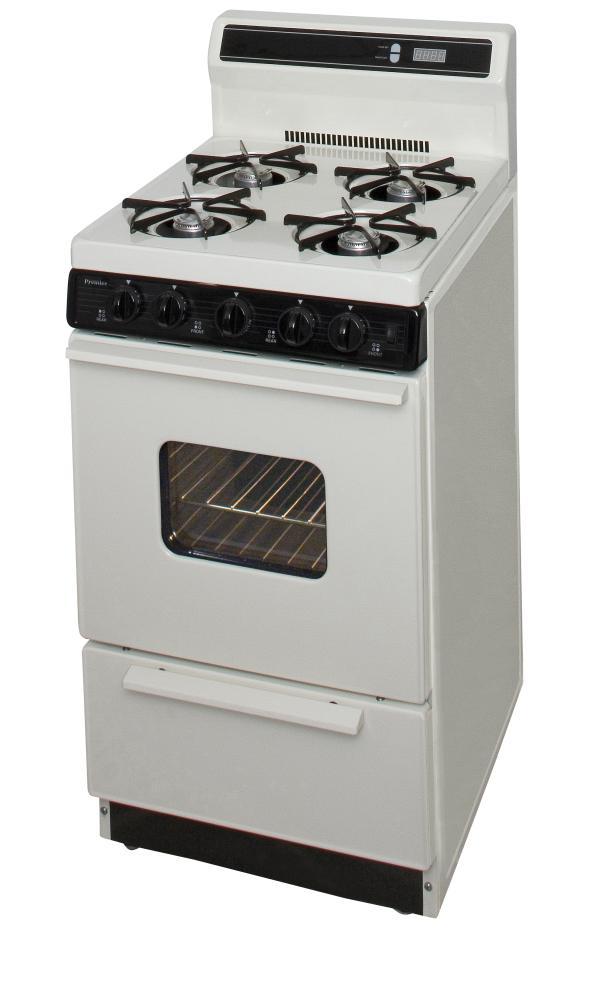 Premier SAK220TP 20 in. Freestanding Gas Range in Biscuit