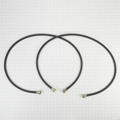 Whirlpool 8212641RP 5' Black Washer Inlet Hoses rated 1050 PSI with two female connections - 2 Pack