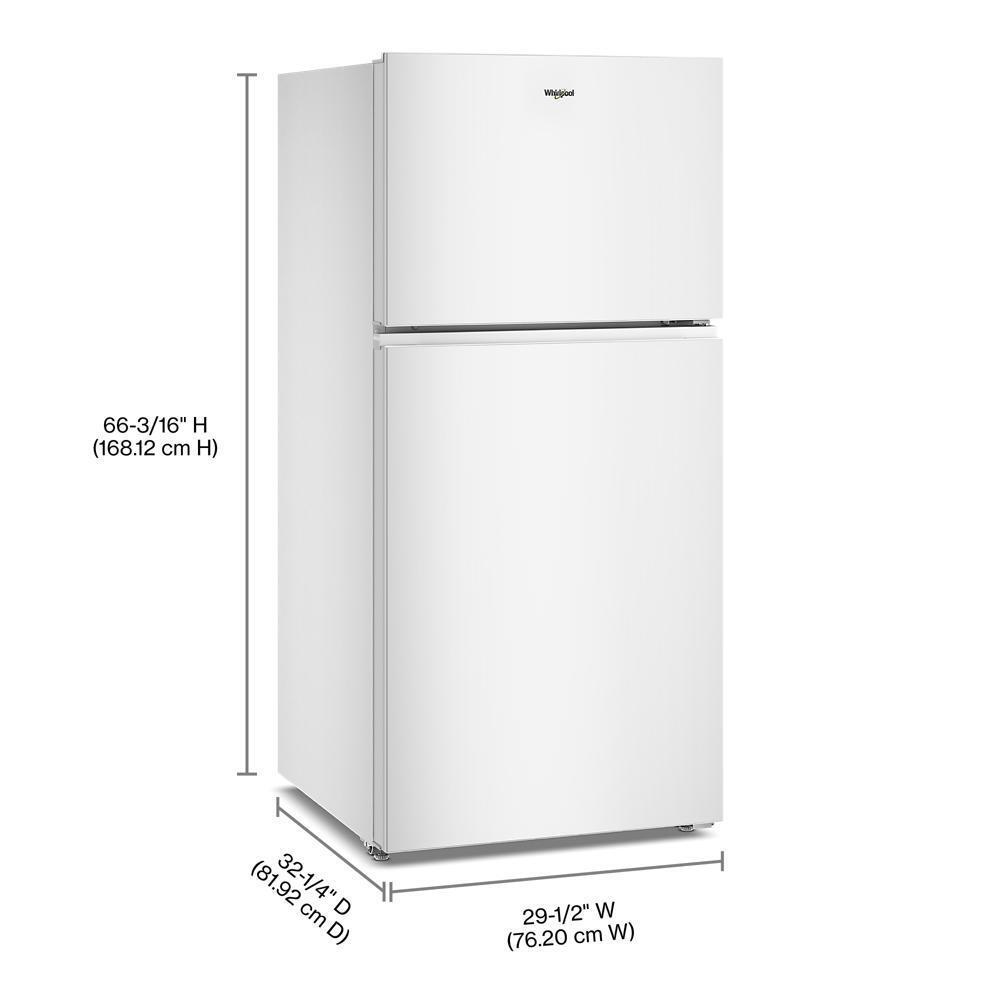 WRTX3319SW Whirlpool® 30-inch Wide Top Freezer Refrigerator with Total Coverage Cooling- 19 Cu. Ft.