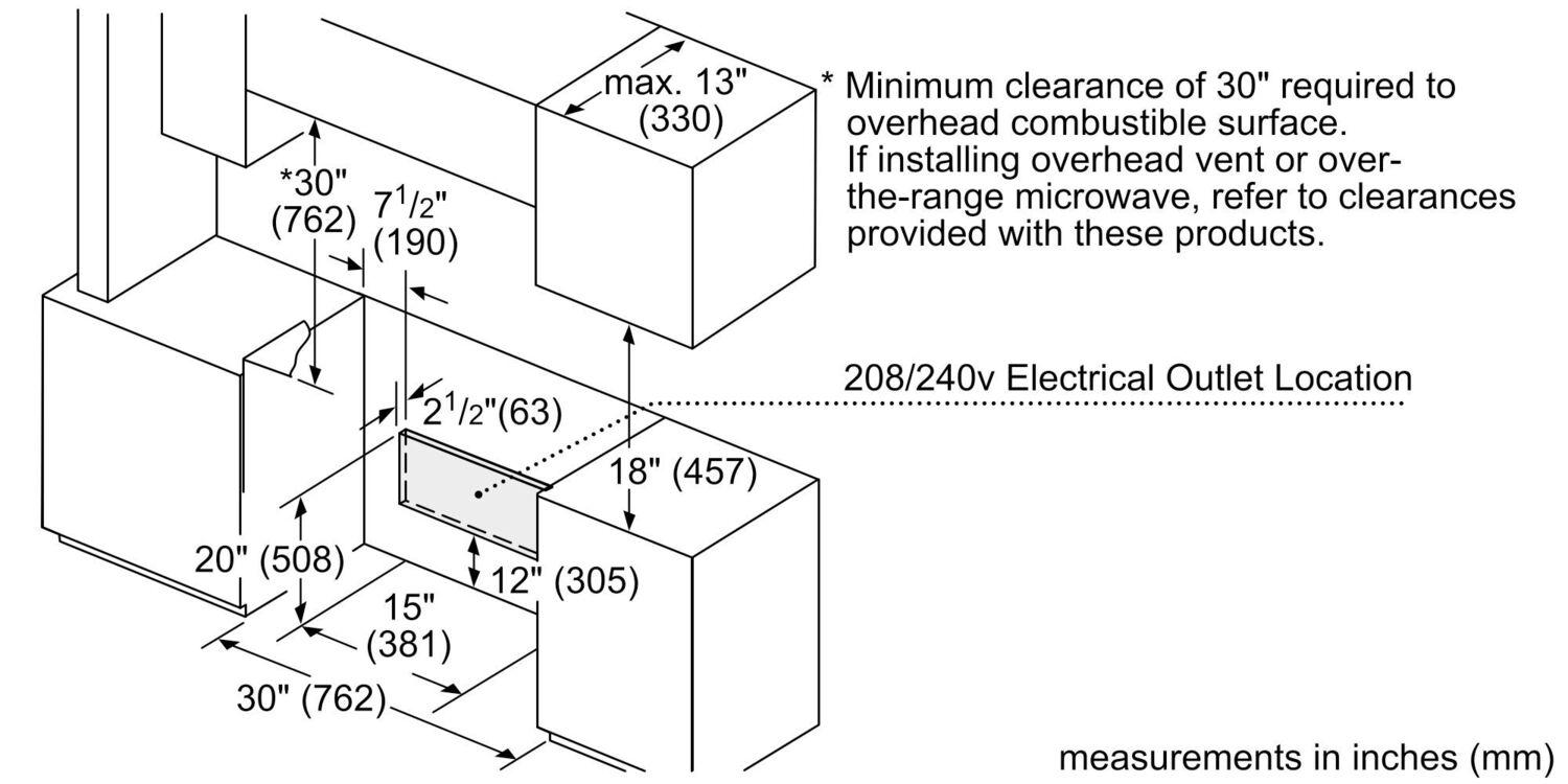 BOSCH 800 Series Induction Slide in Range 30