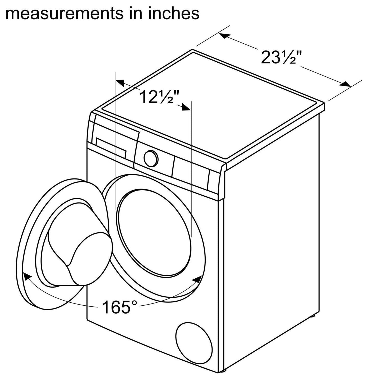 Bosch WGA12400UC 300 Series Compact Washer , White
