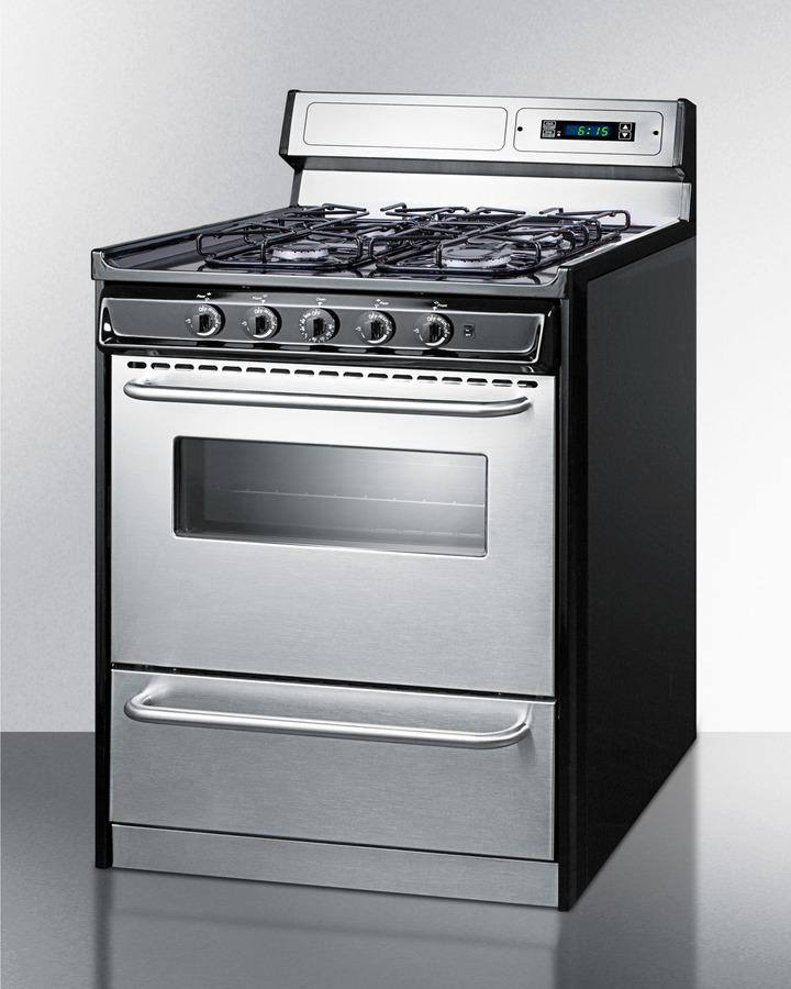 Summit TTM23027BKSW 30" Wide Gas Range