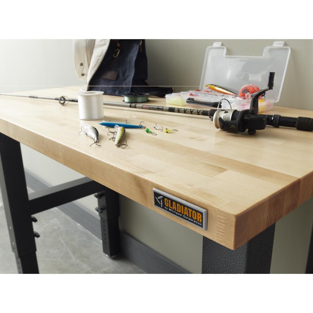Gladiator GAWB04HWEG 4' Adjustable Height Hardwood Workbench