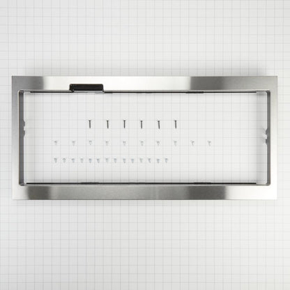 Whirlpool W11451314 Built-In Low Profile Microwave Slim Trim Kit with Pocket Handle, Stainless Steel, fits cut-out height 12"