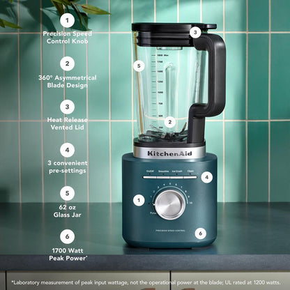 KSB2070AG KitchenAid® Pure Power Blender with 62oz Glass Jar