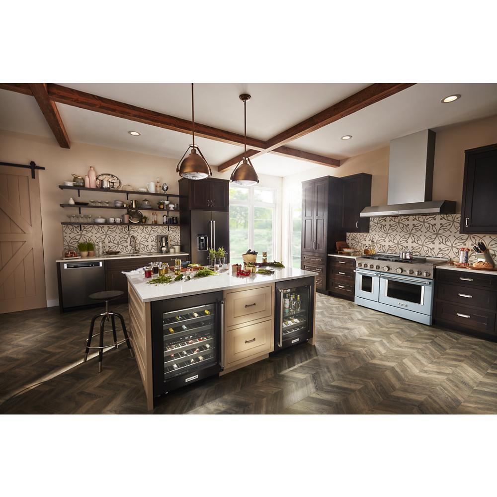 Kitchenaid KVWC958KSS 48'' 585 or 1170 CFM Motor Class Commercial-Style Wall-Mount Canopy Range Hood