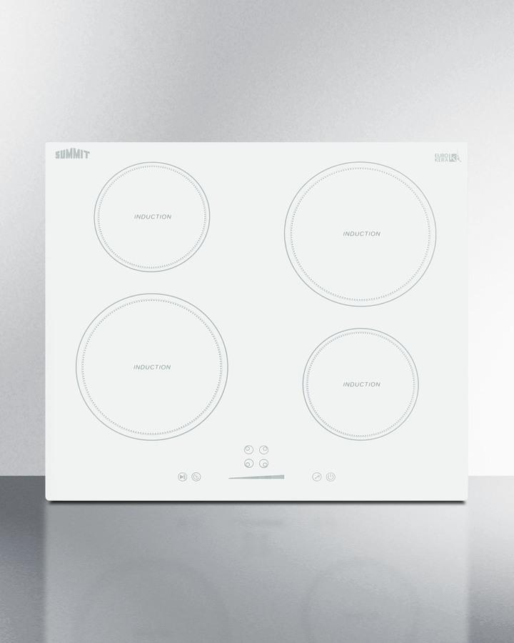 Summit SINC4B242W 24" Wide 208-240v 4-zone Induction Cooktop