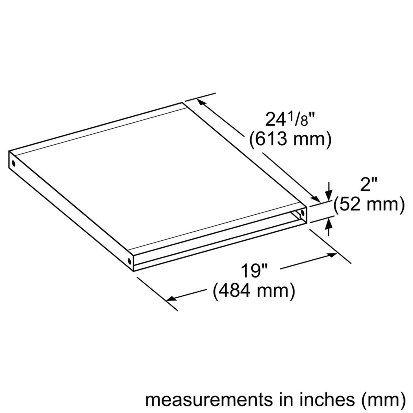 Bosch HDD2RECTD 800 Series, Flat duct, 484 mm