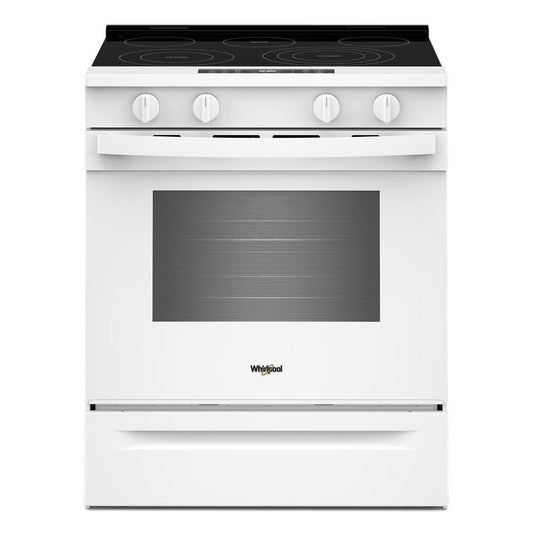 Whirlpool WSES5030SW 30-inch Electric Smart Range with Air Cooking Technology