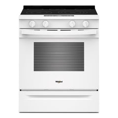 Whirlpool WSES5030SW 30-inch Electric Smart Range with Air Cooking Technology