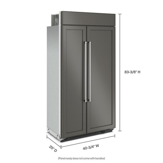 Kitchenaid KBSN702MPA 25.5 Cu Ft. 42" Built-In Side-by-Side Refrigerator with Panel-Ready Doors