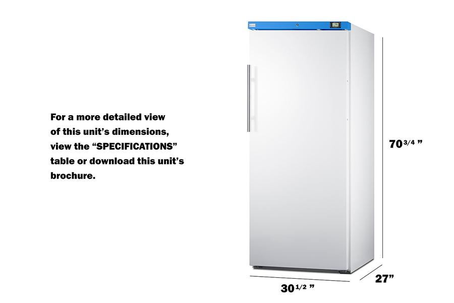 Summit 18 CU.FT. Upright Manual Defrost Refrigerator