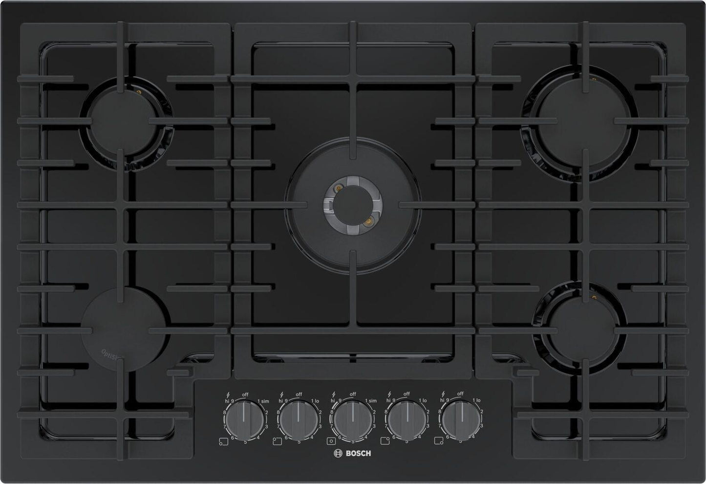 Bosch 800 Series Gas Cooktop 30" Black NGM8048UC
