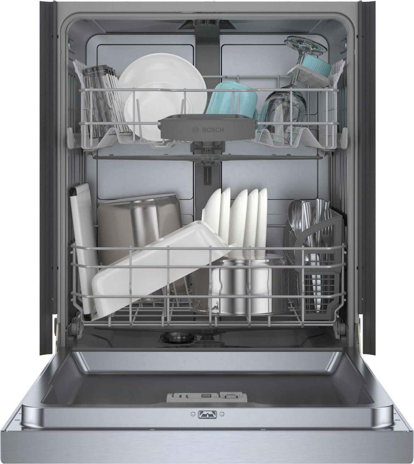 Bosch 100 Series Dishwasher 24" Stainless steel SHE3AEE5N