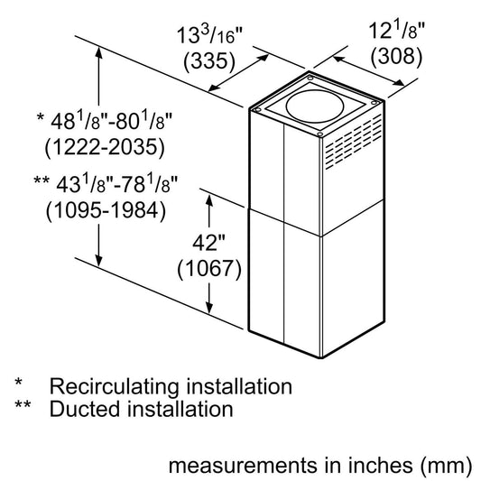 Bosch HCIEXT5UC Chimney extension