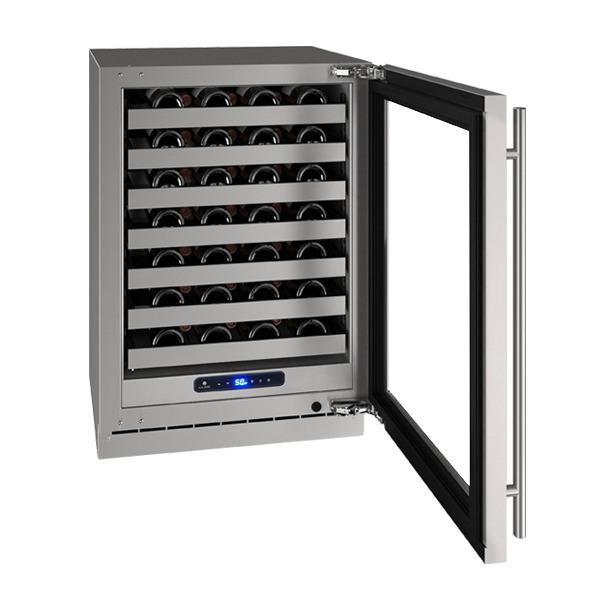 U-Line UHWC524SG51A Hwc524 24" Wine Refrigerator With Stainless Frame Finish and Left-hand Hinge Door Swing and Lock (115 V/60 Hz)