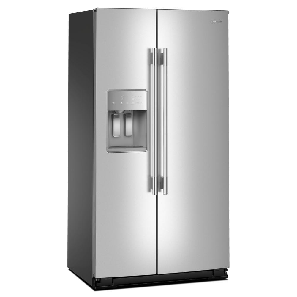 Kitchenaid KRSC536RPS 20.8 Cu. Ft. Counter-Depth Side-by-Side Refrigerator with Exterior Ice and Water Dispenser in PrintShield™ Finish