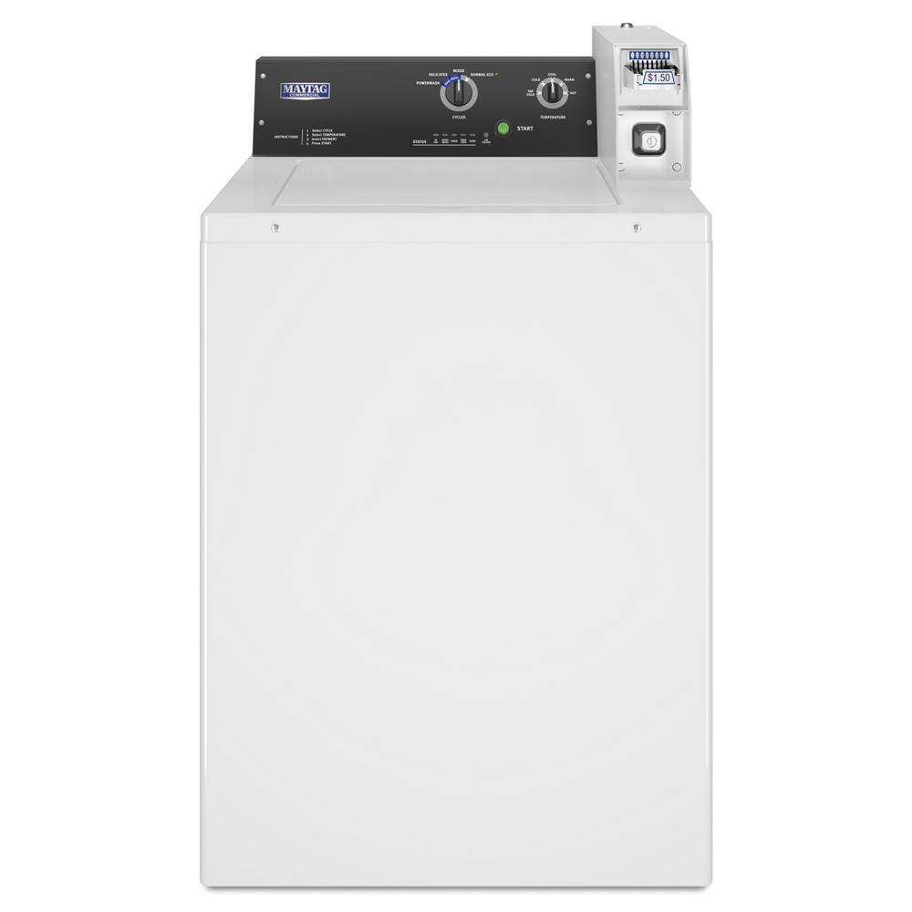 Maytag MAT23CSAWW Commercial Top-Load Washer, Coin Slide Ready