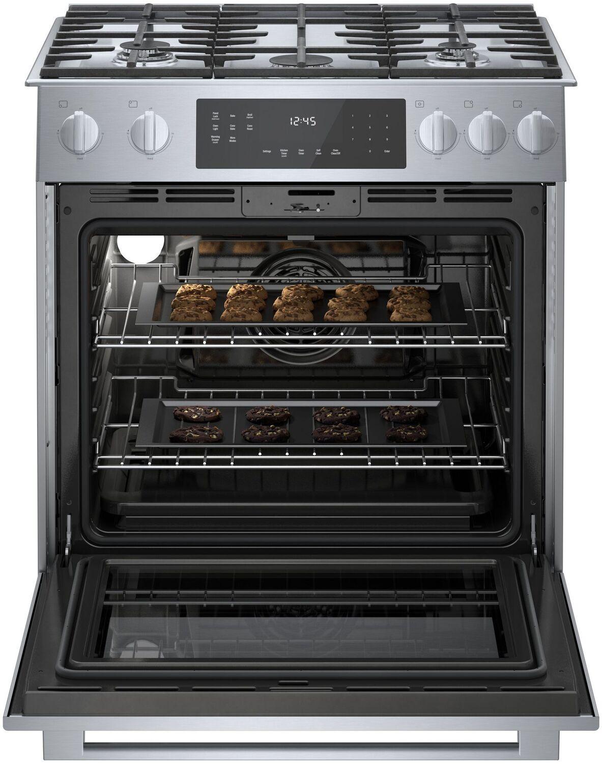 Bosch HGI8056UC 800 Series, Gas slide-in range, 30'', Stainless steel