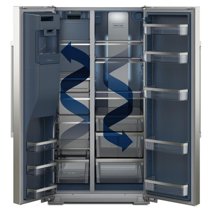 Maytag MRSC6636RZ 36-inch Wide Counter-Depth Side-by-Side Refrigerator with Arctic Blue Interior - 20.8 Cu. Ft.