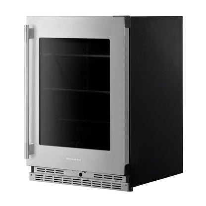 Kitchenaid KURR524SPS 24" Undercounter Refrigerator with Glass Door and Shelves with Metallic Accents
