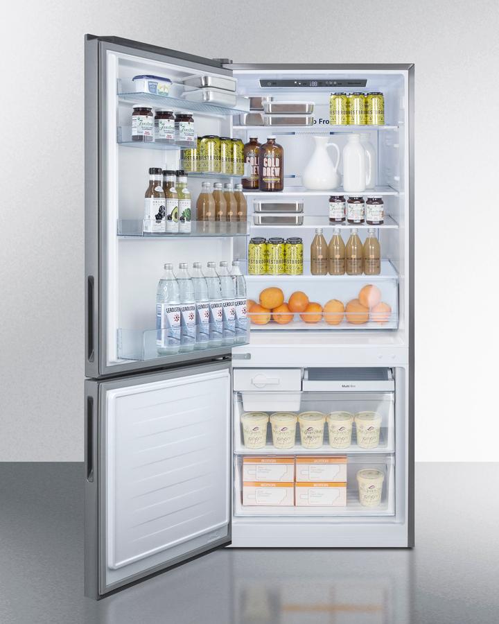 Summit FFBF279SSXLHD 28" Wide Bottom Freezer Refrigerator