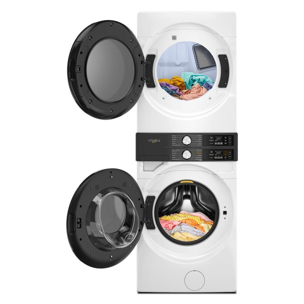 Whirlpool WGF5727TW Smart ENERGY STAR® Front Load Laundry Tower with UV Clean Technology & FreshFlowTM Vent System 4.5 cu. ft. Washer & 7.4 cu. ft. Gas Dryer