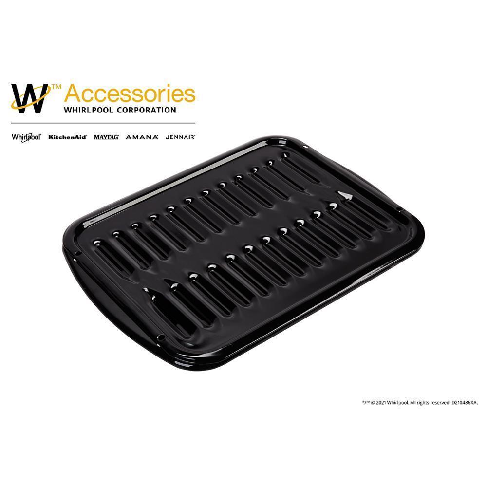 Maytag 4396923 Premium Range Porcelain Broiler Pan and Roasting Rack - Grey (Includes Pan and Grid)