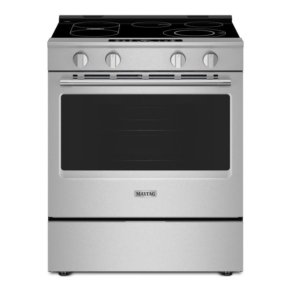 Maytag MSES7030SZ 30-Inch Wide Slide-In Electric Range with Grill Mode and No Preheat Air Fry - 5.3 Cu. Ft.