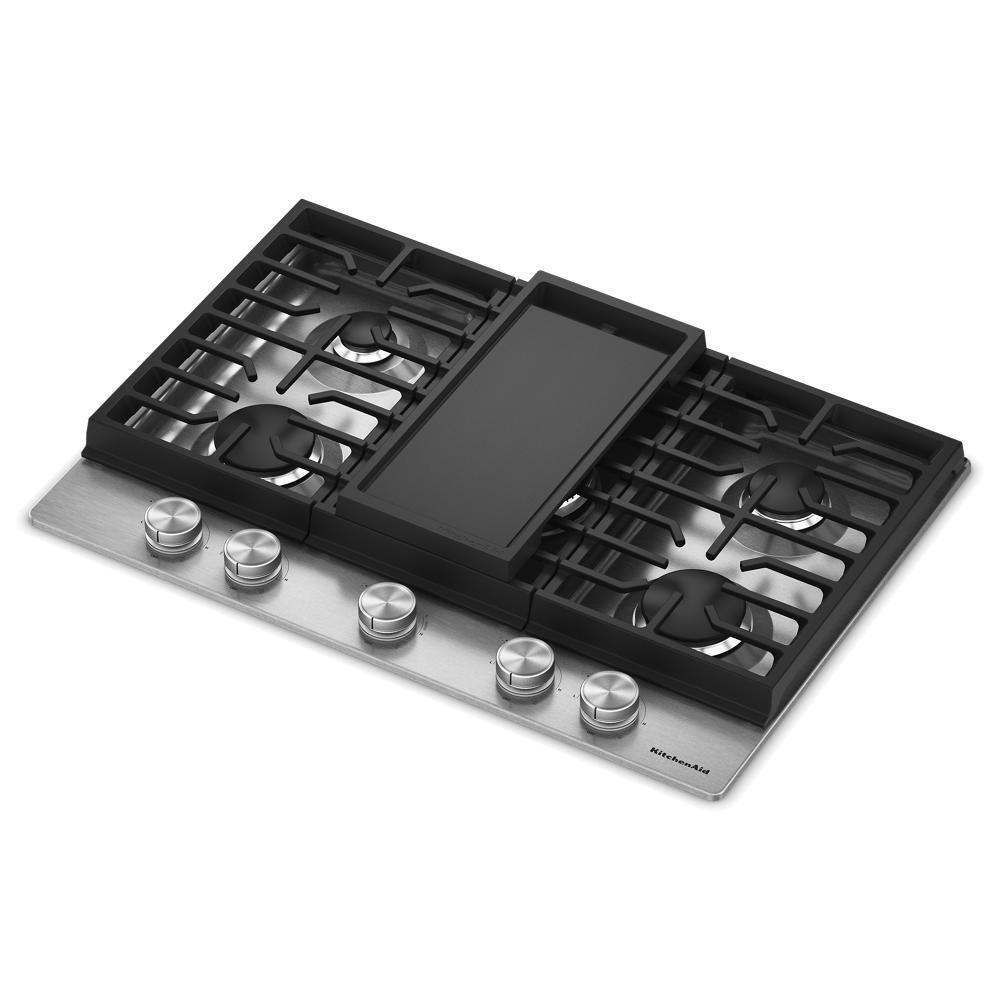 KCGK730SSS KitchenAid® 30 in. Gas Cooktop with 5 Burners and Integrated Wok Grate