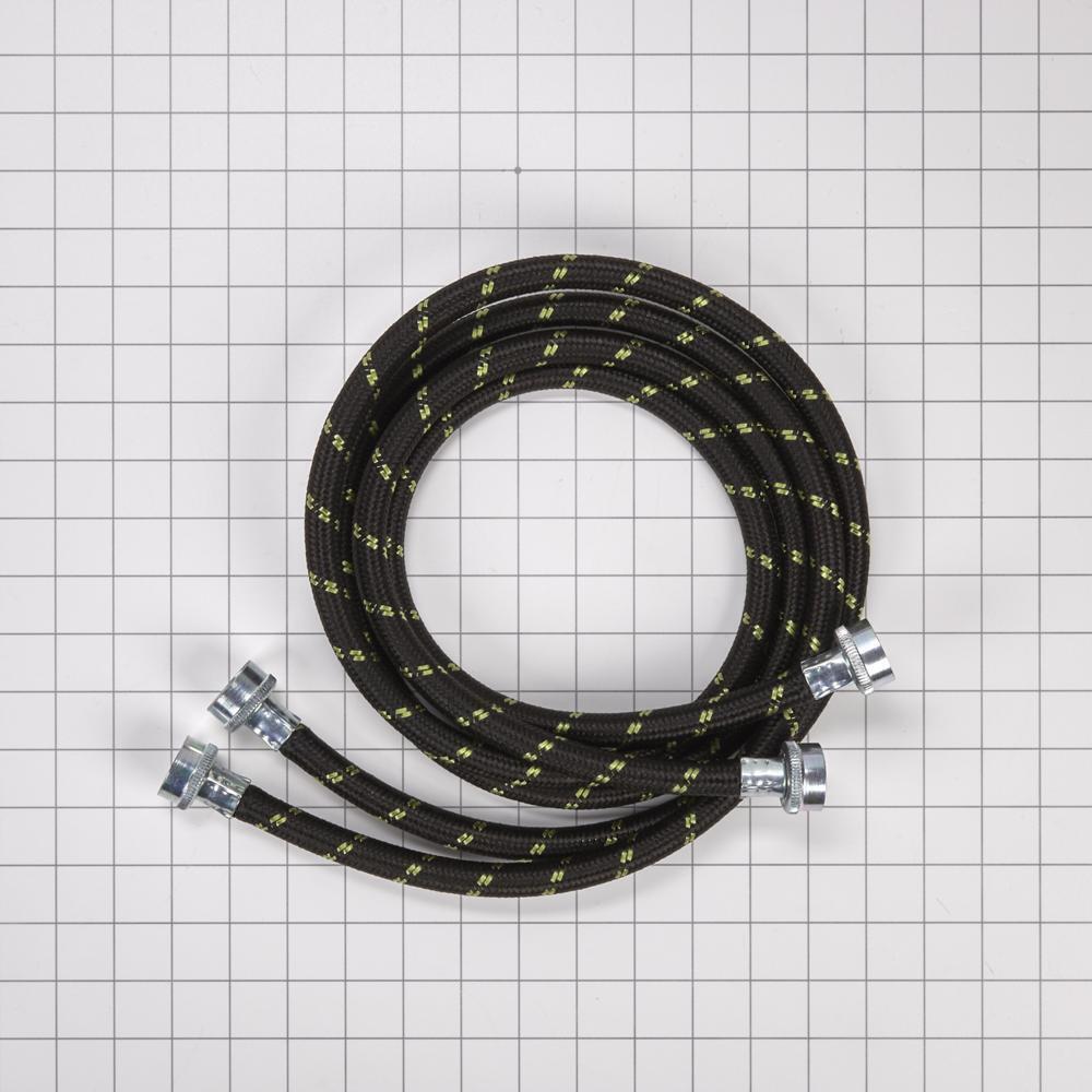 Whirlpool 8212487RC 5' Braided washer fill hoses with 2 female connections - 2 pack