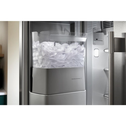 Kitchenaid KBSD748SPS 29.4 Cu. Ft. 48" Built-In Side-by-Side Refrigerator features Exterior Water and Ice Dispenser with Measured Fill