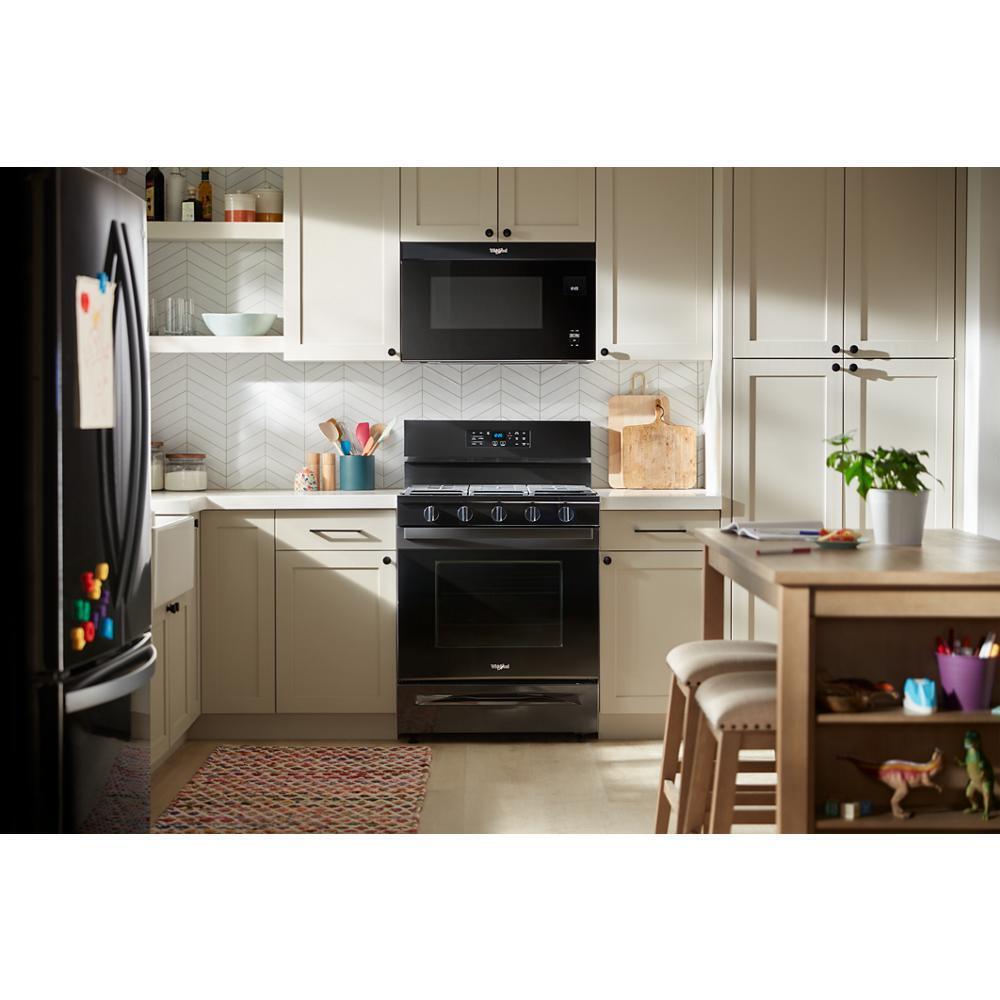 Whirlpool WFGS5730SB 30-inch Gas Range with Air Cooking Technology and EZ-2-Lift™ Hinged Grates