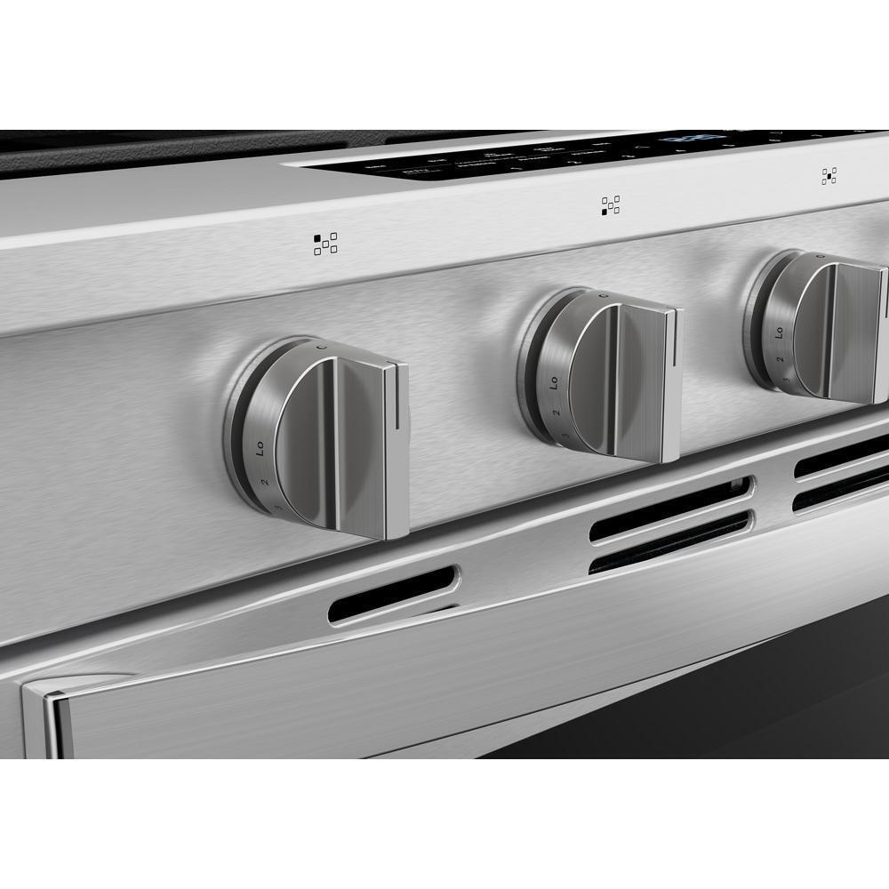 Whirlpool WSGS7530RZ 30-inch Smart Slide In Gas Range with Air Cooking Technology, No Preheat Air Fry, Steam/Self Clean and High Speed Preheat