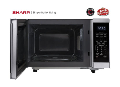 SMC1464KS Sharp 1.4 cu. ft. 1100W Stainless Steel Countertop Microwave Oven with Inverter Technology