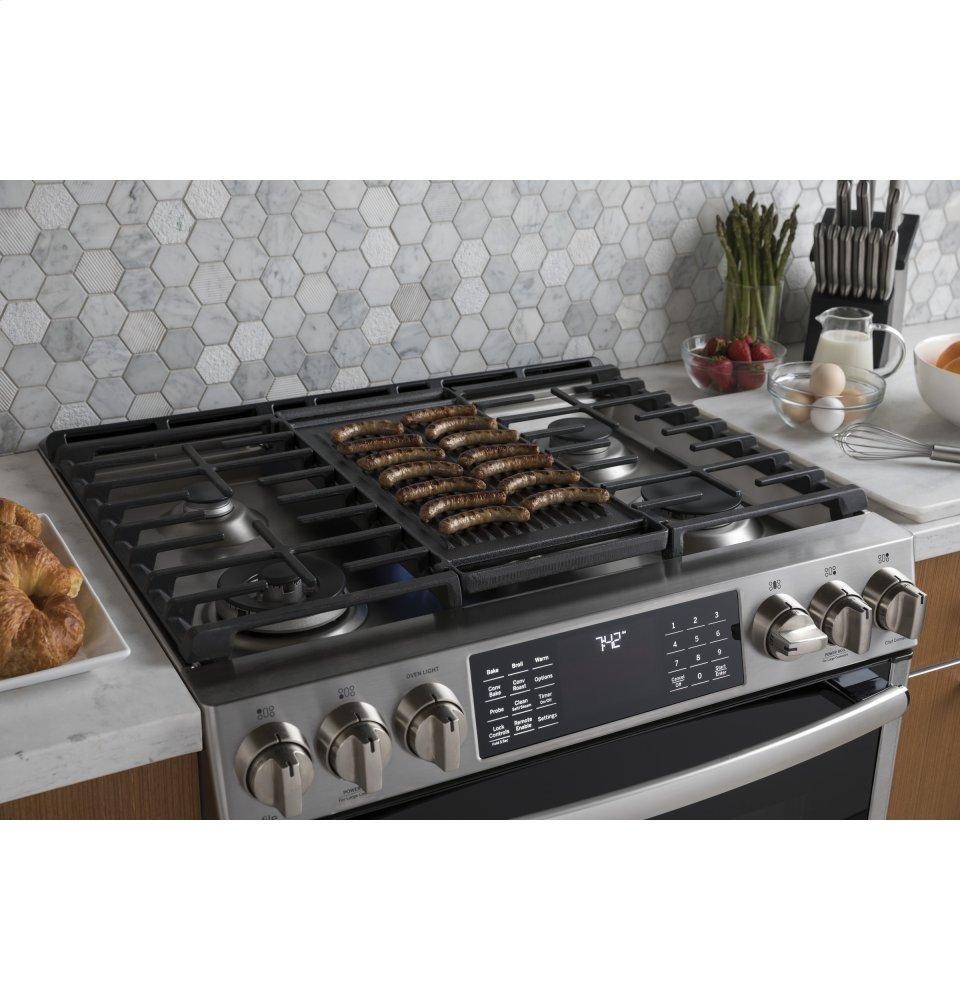 GE Profile™ 30" Smart Slide-In Front-Control Gas Range