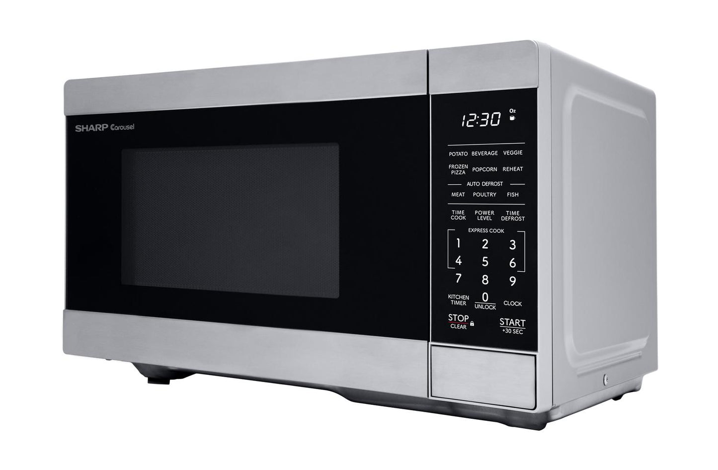 SMC0761KS Sharp 0.7 cu. ft. 700W Stainless Steel Countertop Microwave Oven
