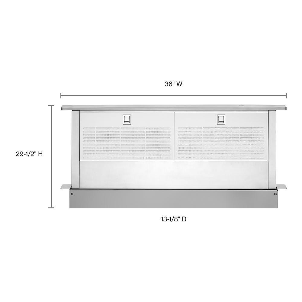 36" Retractable Downdraft System with Interior Blower Motor