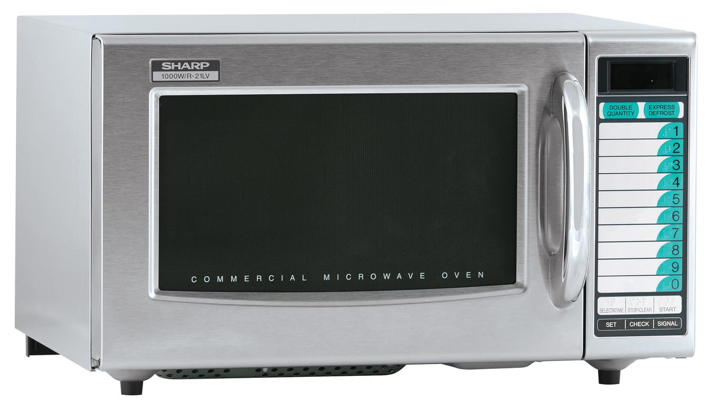 Sharp R21LVF Medium-Duty Commercial Microwave Oven with 1000 Watts