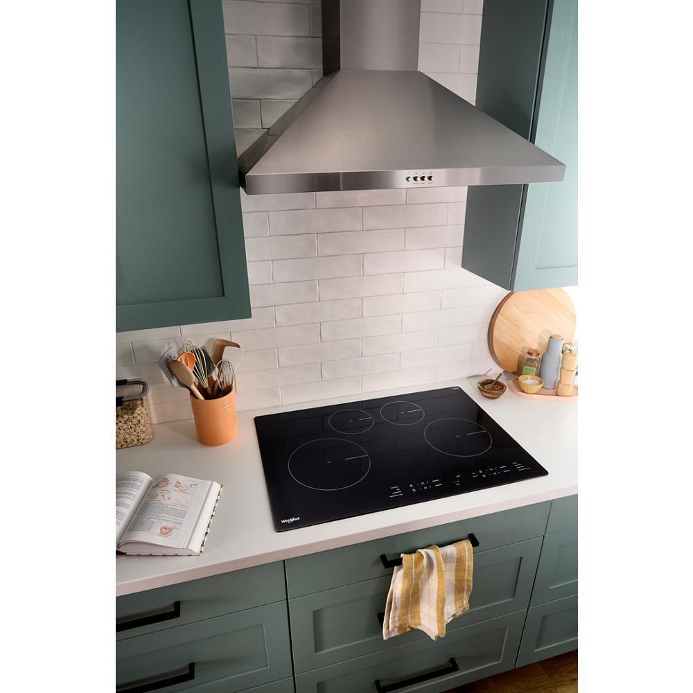 Whirlpool WCIT6030SB 30" Induction Cooktop with WipeClean™ Coating - 4 Elements