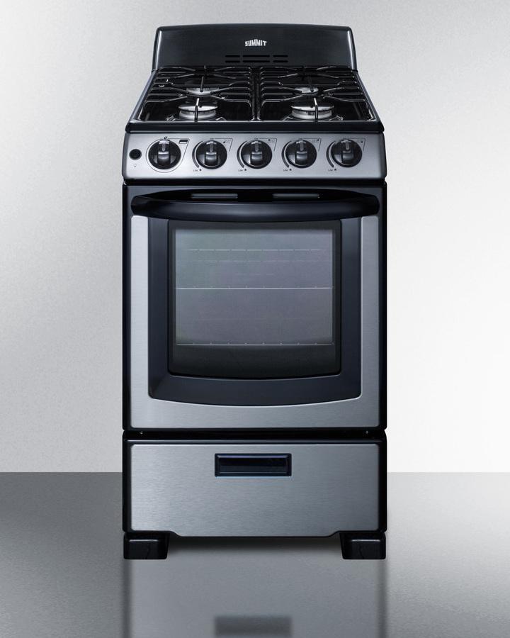 Summit PRO201SS 20" Wide Gas Range