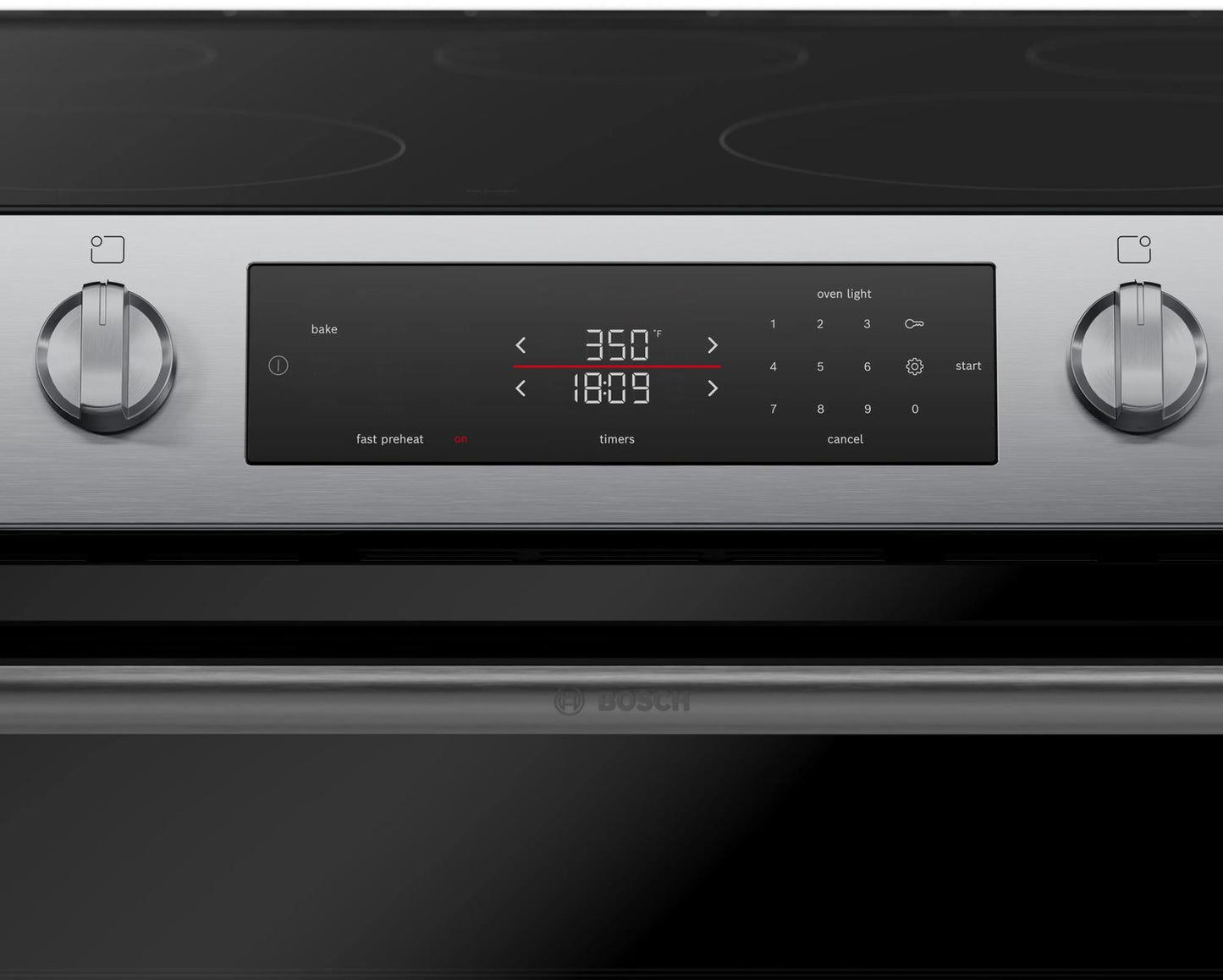 Bosch HEF1050MU 100 Series, Freestanding electric cooker, 30'', Stainless steel