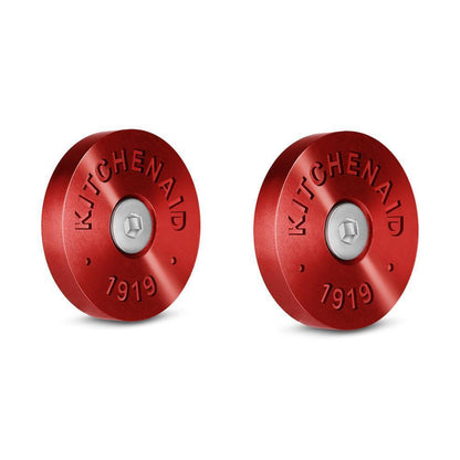Maytag W11368841RE KitchenAid Commercial-Style Range Handle Medallion Kit - Red (Includes Two Medallions, Screws, and One 1/8-IN Hex Wrench)