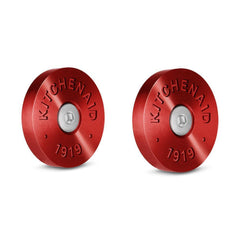 W11368841RE KitchenAid Commercial-Style Range Handle Medallion Kit - Red (Includes Two Medallions, Screws, and One 1/8-IN Hex Wrench)