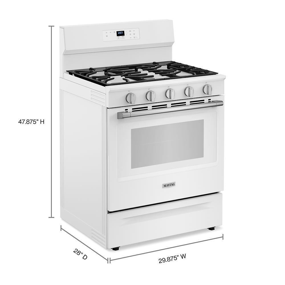 Maytag MFGS4030RW 30-Inch Wide Gas Range With Steam Clean - 5.0 cu. ft.