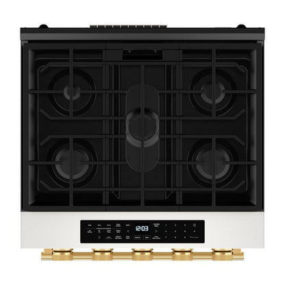 Kitchenaid KSGS530SPL 5.0 Cu. Ft. Smart Slide-in Gas Range with Convection Cooking Modes and 2-in-1 Burner