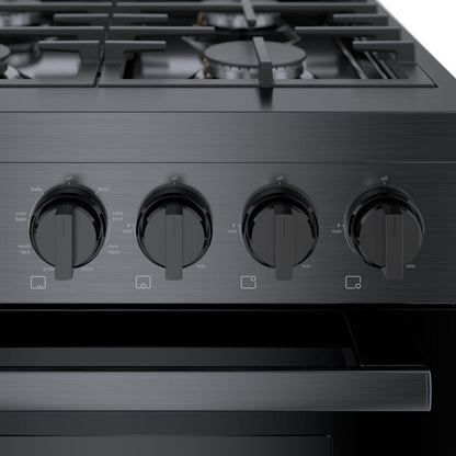 Bosch HDS8645U 800 Series, Dual fuel freestanding range, 36'', Black stainless steel