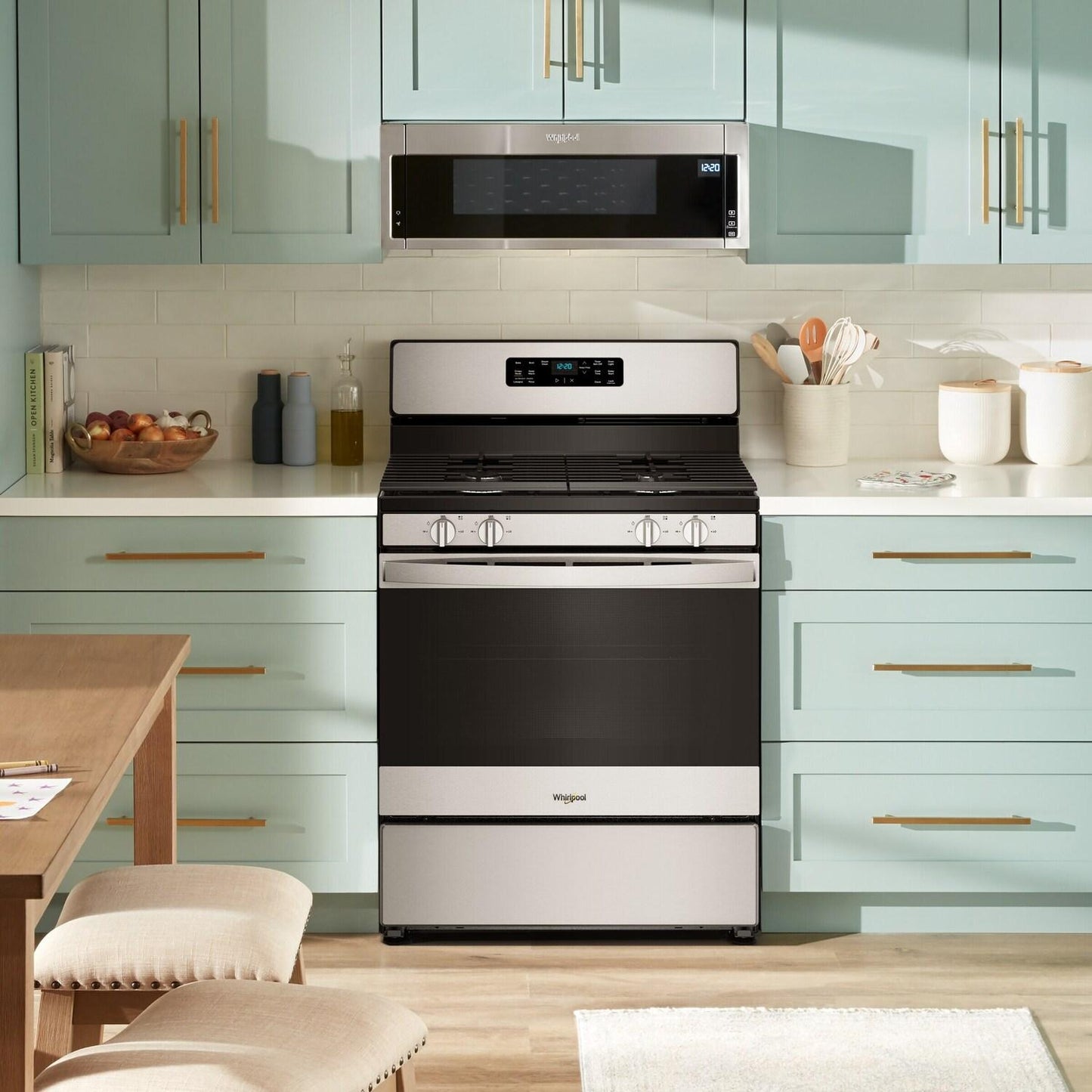 Whirlpool WFGS3130TS 30-inch Gas Range with Crispy Mode and Dishwasher Safe Grates