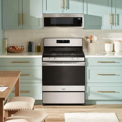 Whirlpool WFGS3130TS 30-inch Gas Range with Crispy Mode and Dishwasher Safe Grates